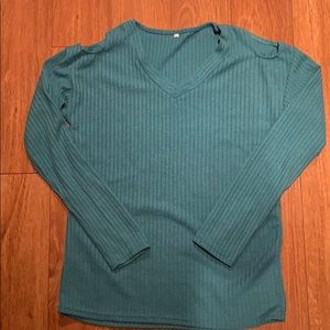 Casual teal green shirt